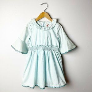 JUJUBE KIds Girls 3-4 Blue Bell Sleeve Ruffle Collar Formal Dress Easter Spring